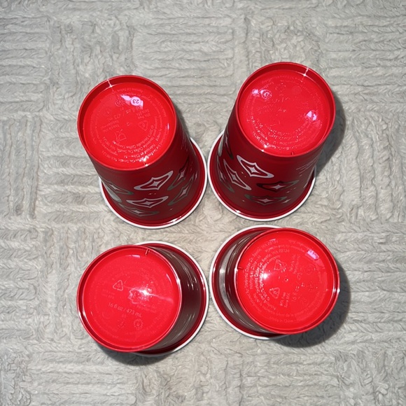 Bundle of 4 Starbucks holiday reusable cups and lids, 2023, new condition - Picture 6 of 16